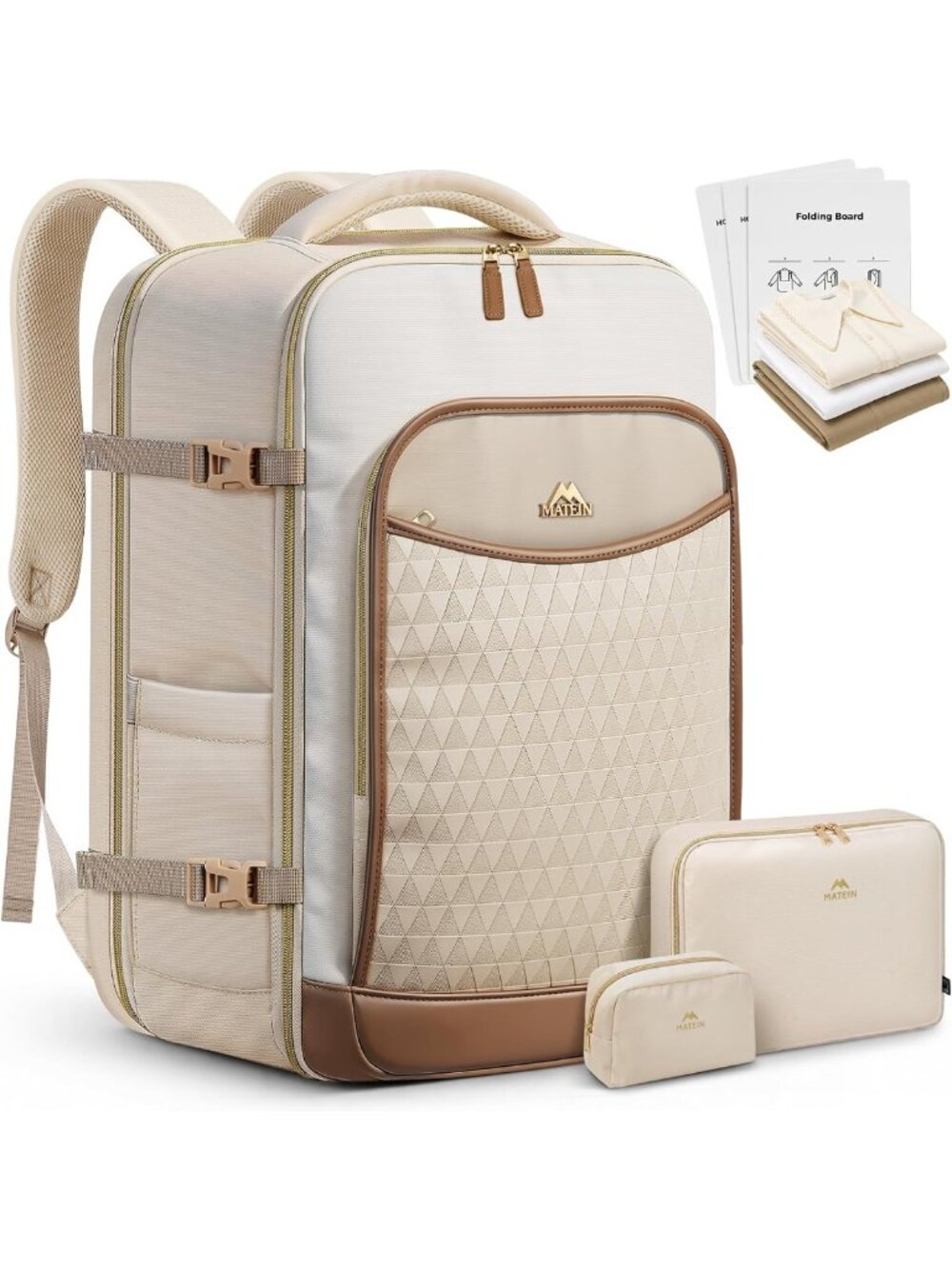 Spacious 45L Travel Backpack for Women, Carry-On Size 22x14x9, Stylish & Durable